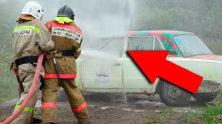 Что будет если помыть машину с ПОЖАРНОГО брандспойта